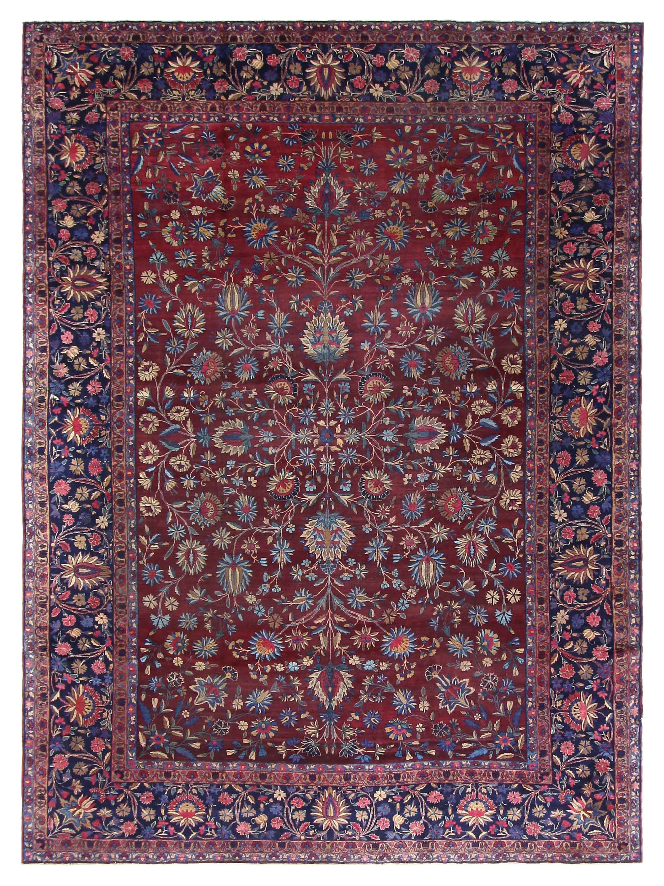 Antique Kerman Rust 10x16