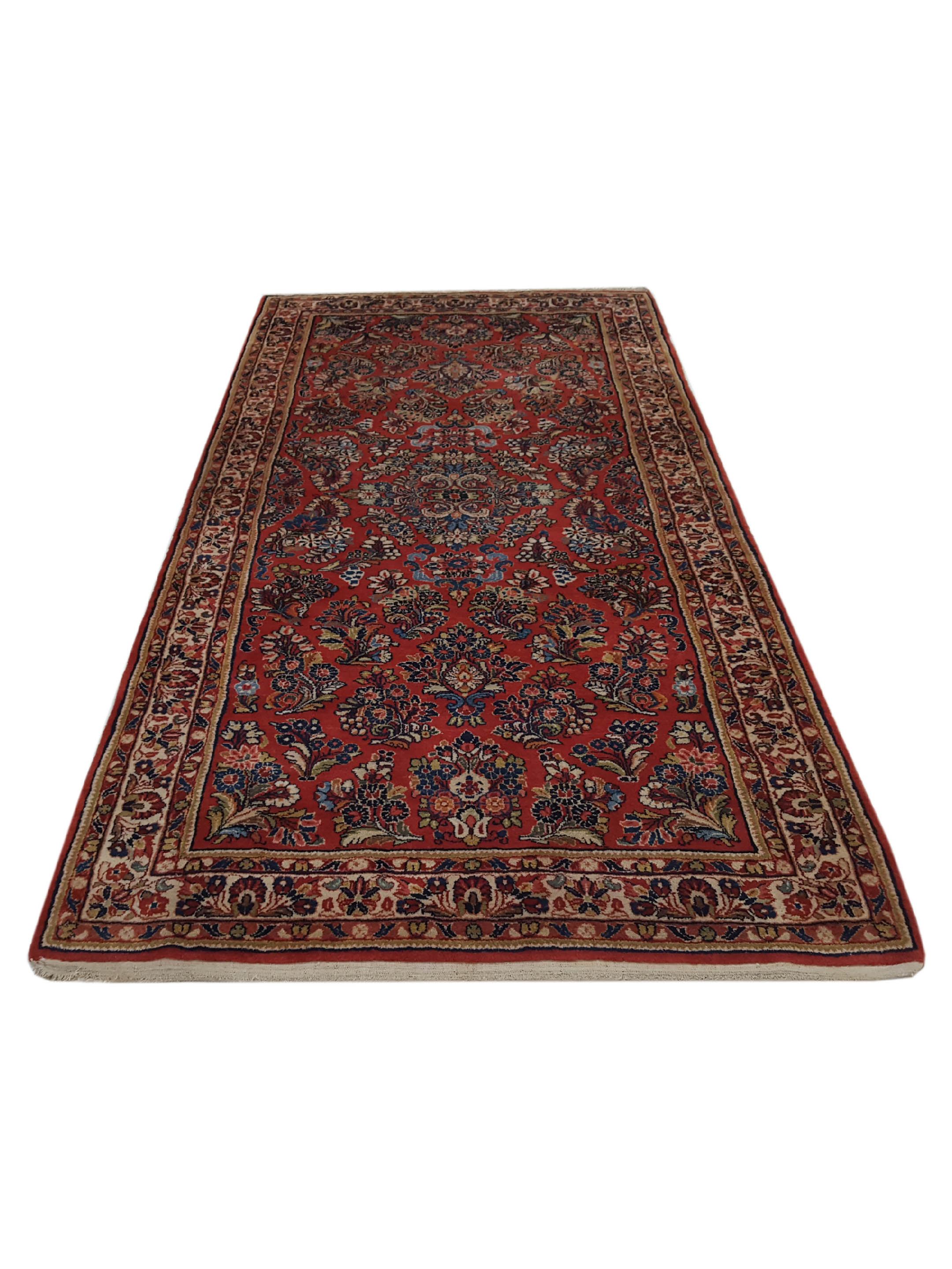 Antique Sarouk Red 5x9 - Image 2 of 6