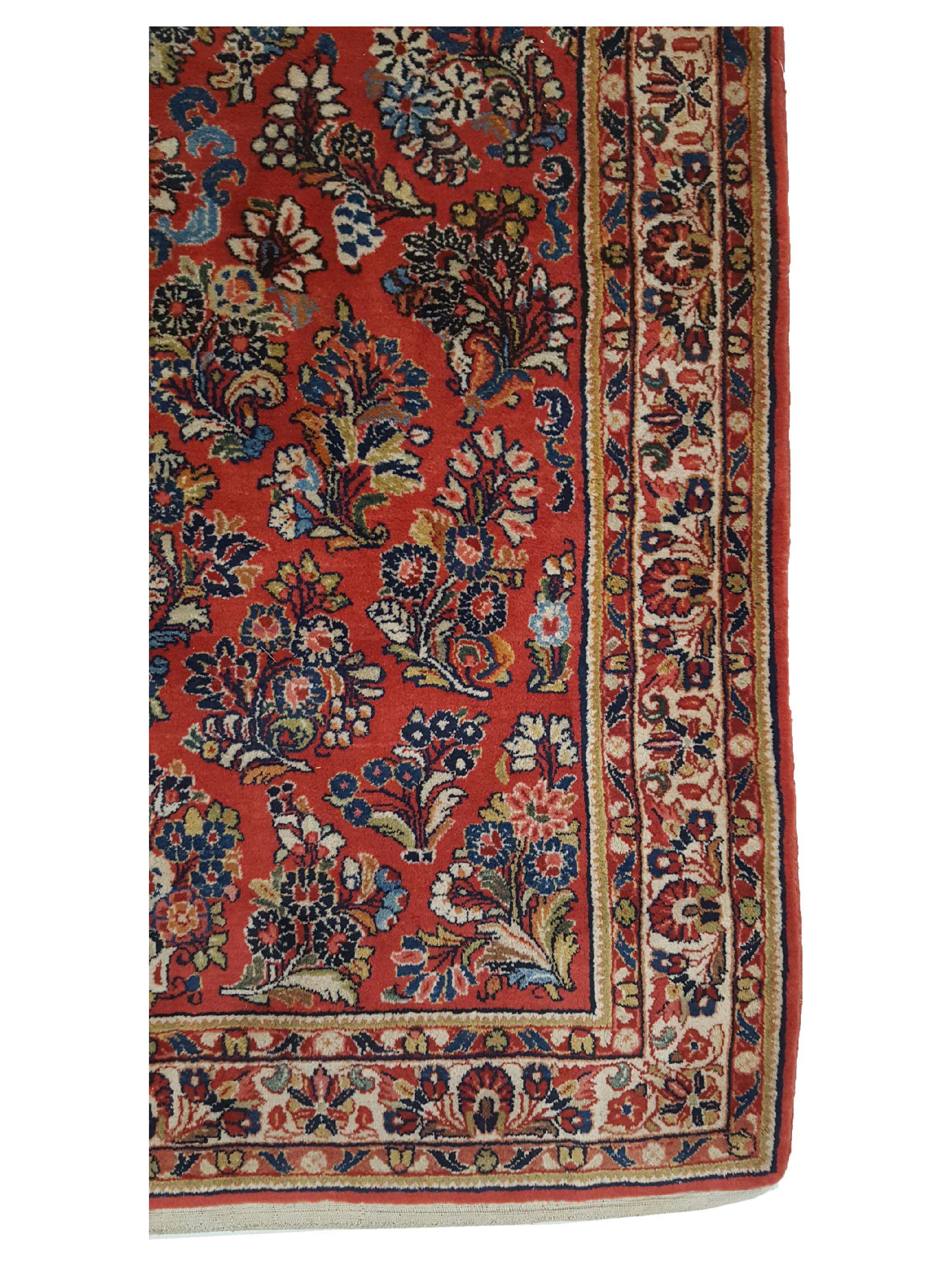 Antique Sarouk Red 5x9 - Image 4 of 6