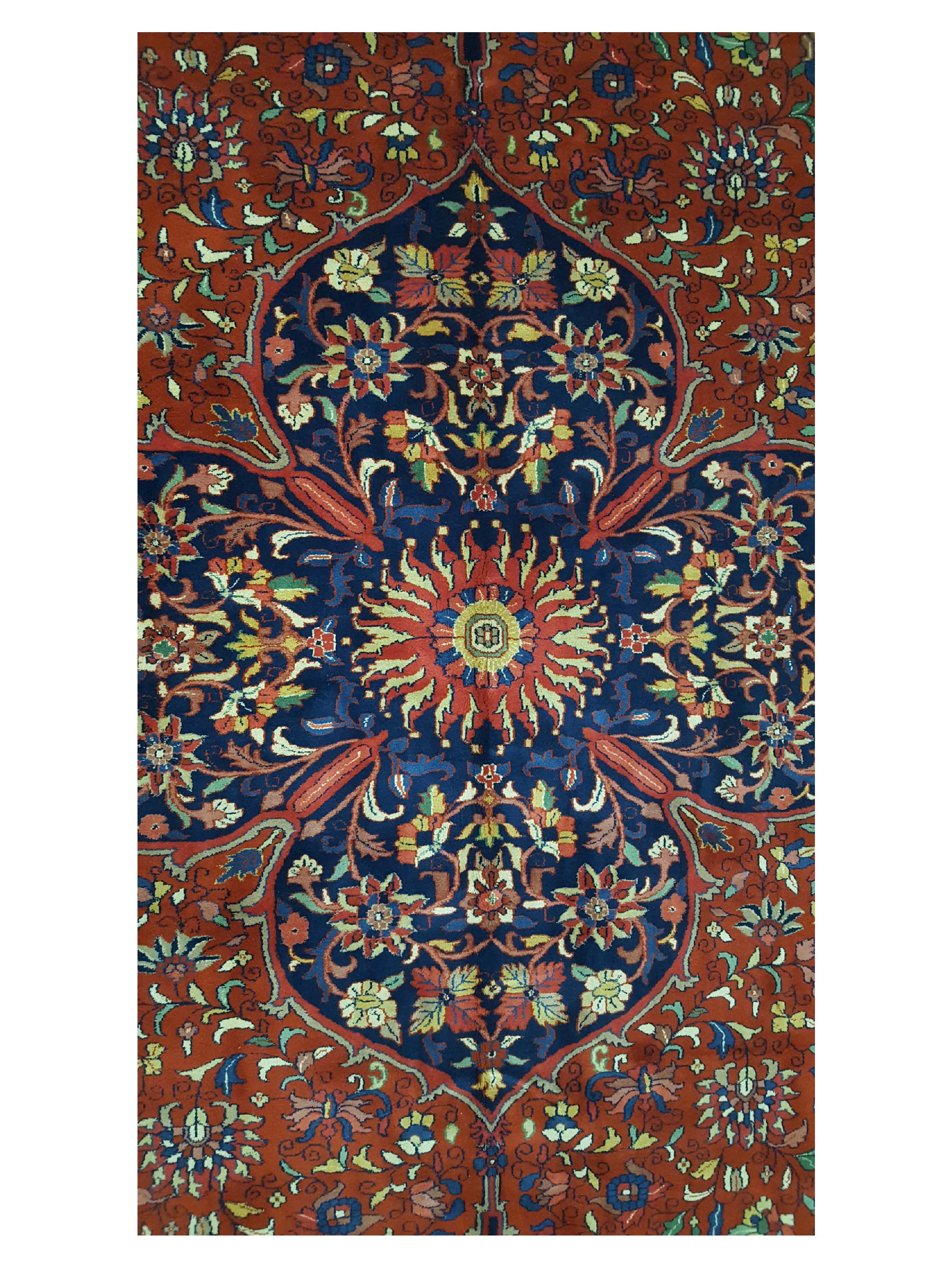 Sarouk Hand Knotted Red 10x13 - Image 5 of 7