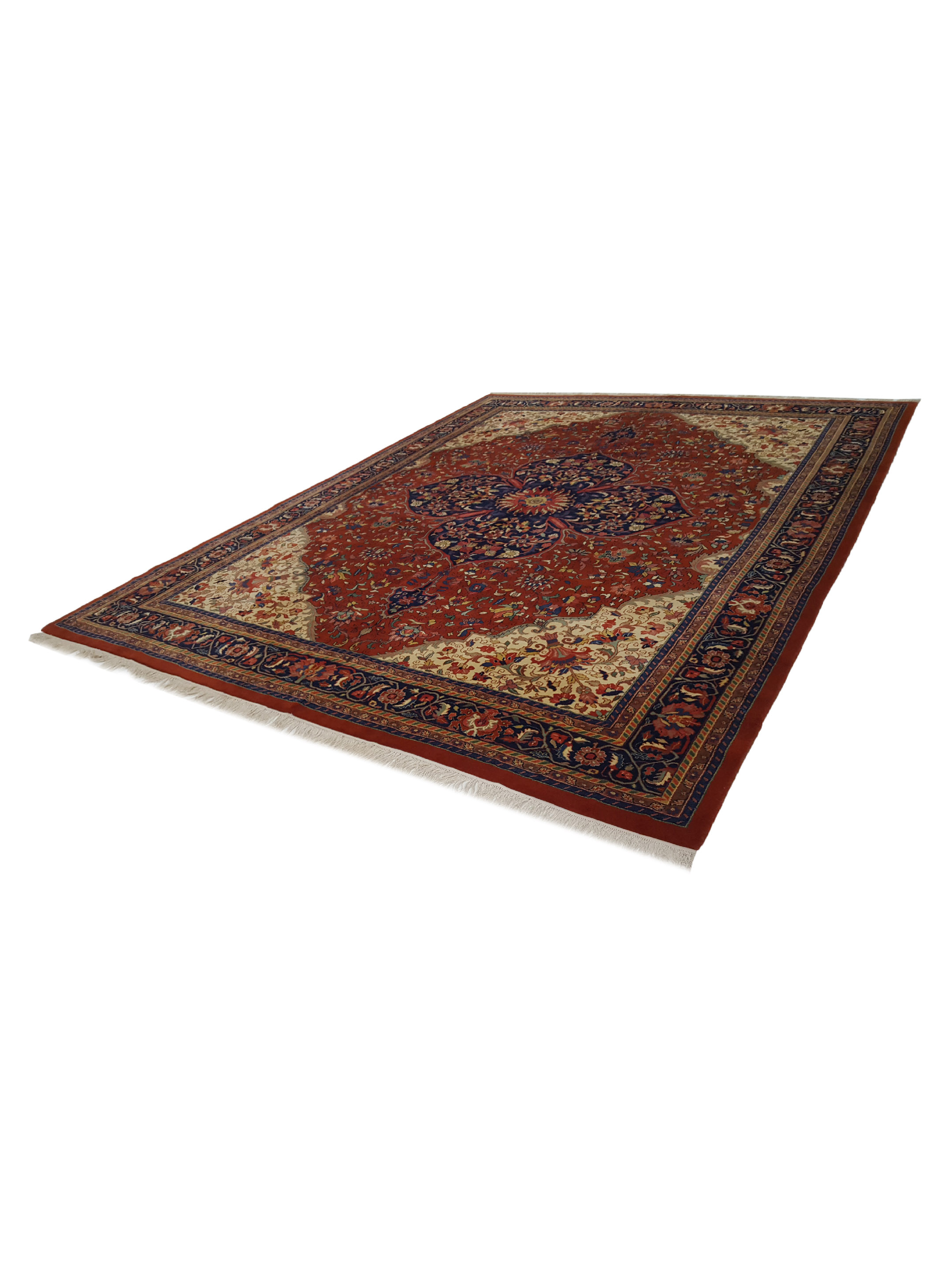 Sarouk Hand Knotted Red 10x13 - Image 6 of 7