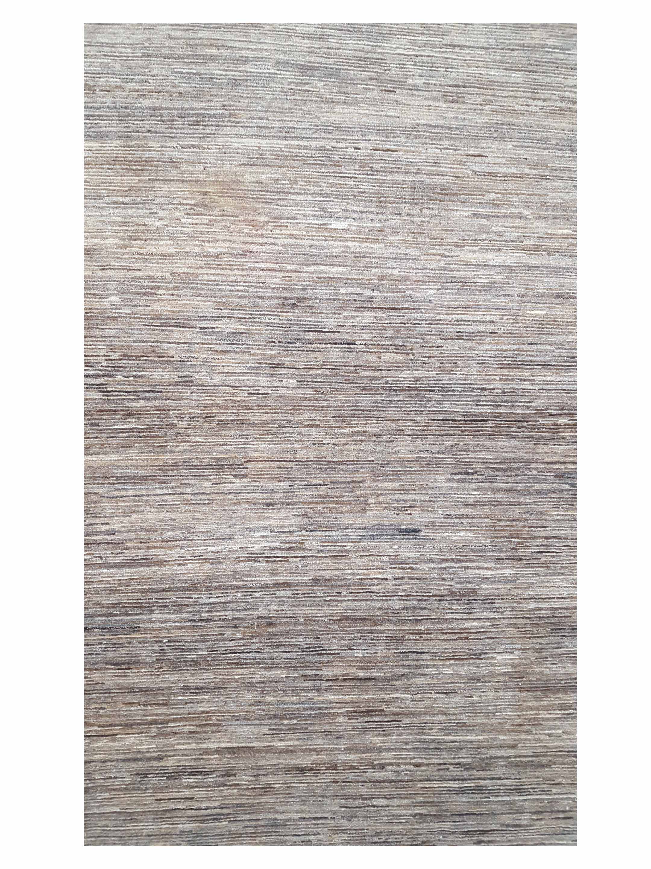 Modern Hand Knotted Brown 5x7 - Image 5 of 6