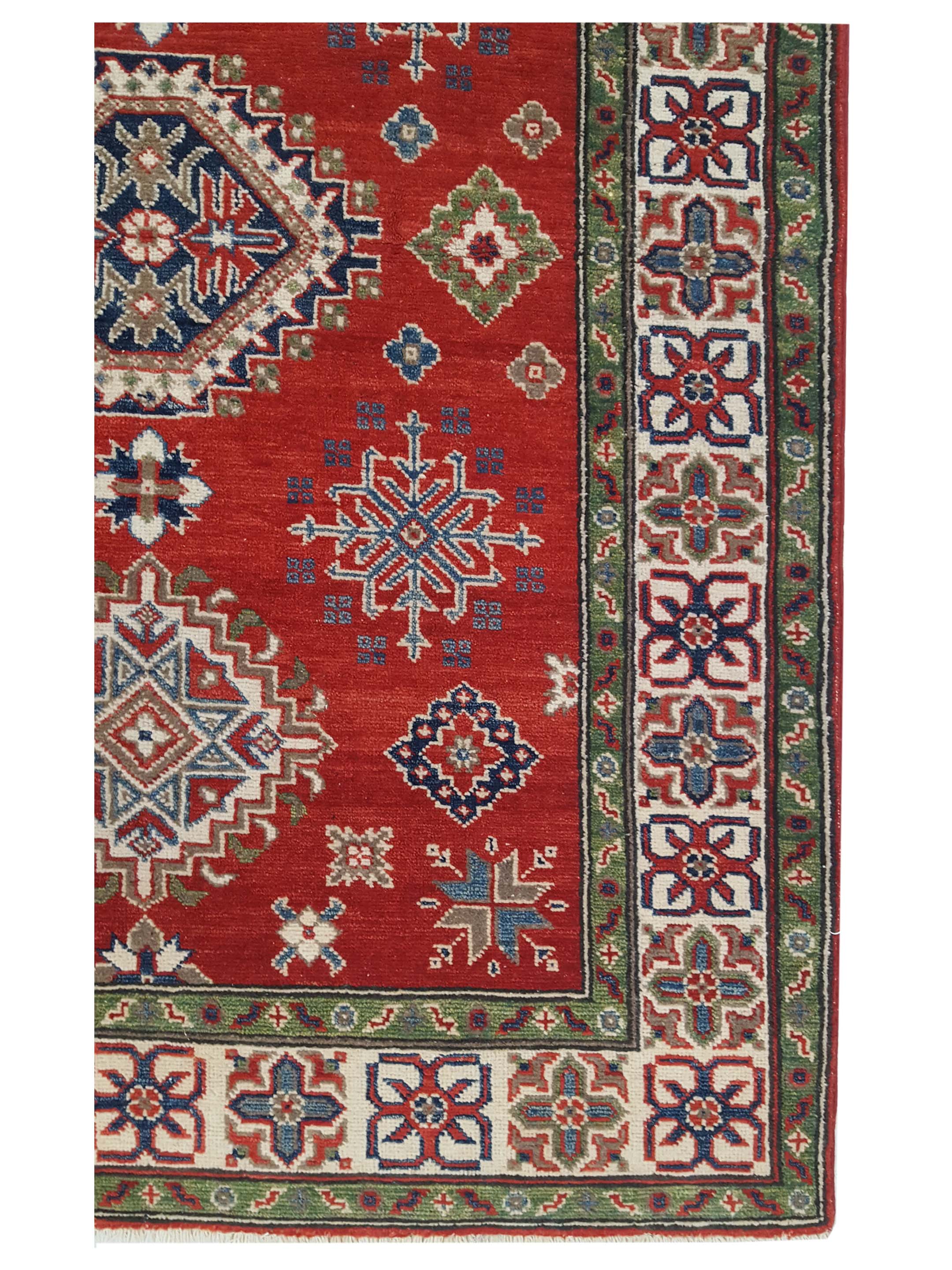 Kazak Hand Knotted Red 4x6 - Image 4 of 6