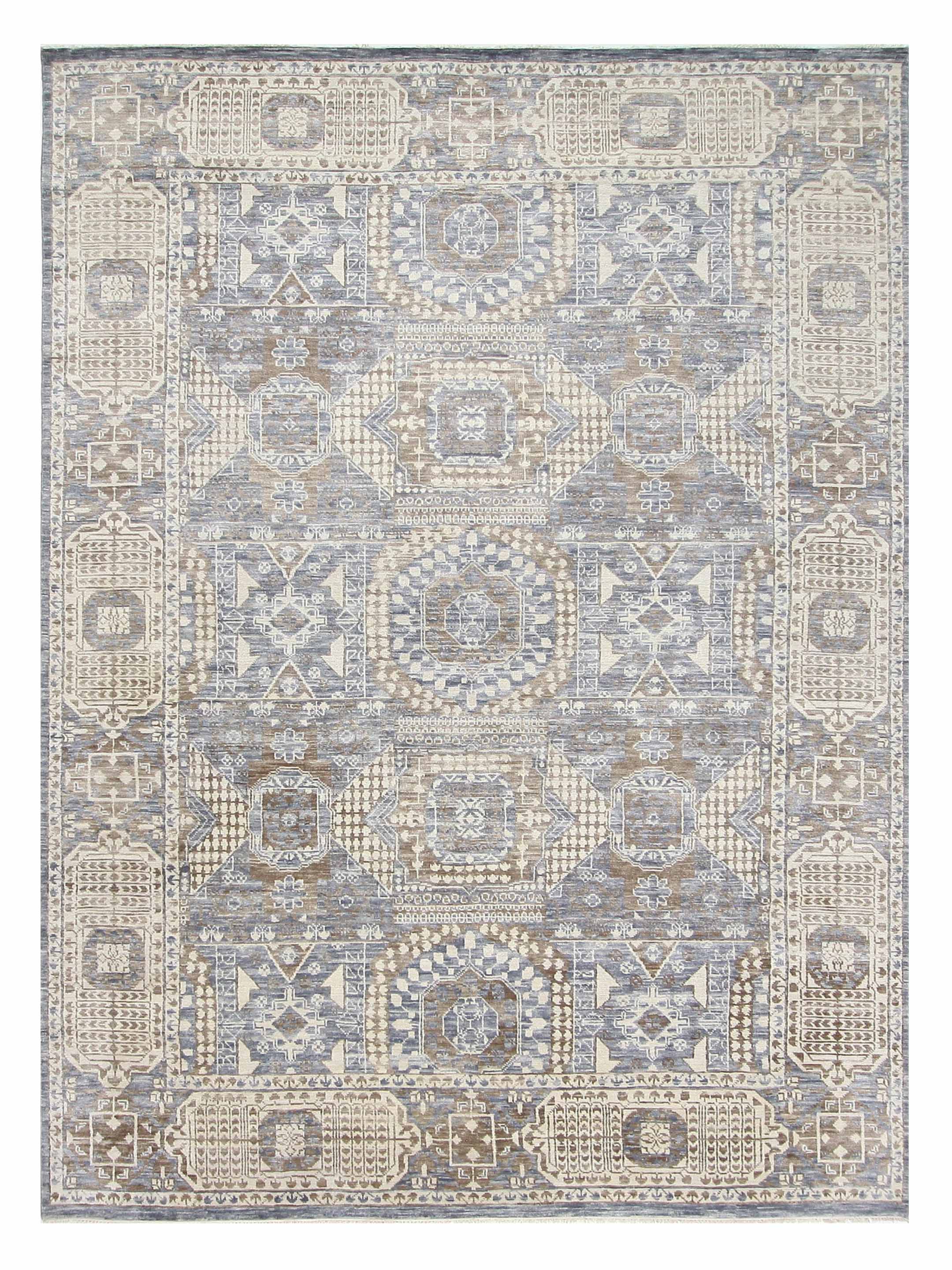 Soft Melody Hand Knotted Grey 10x14