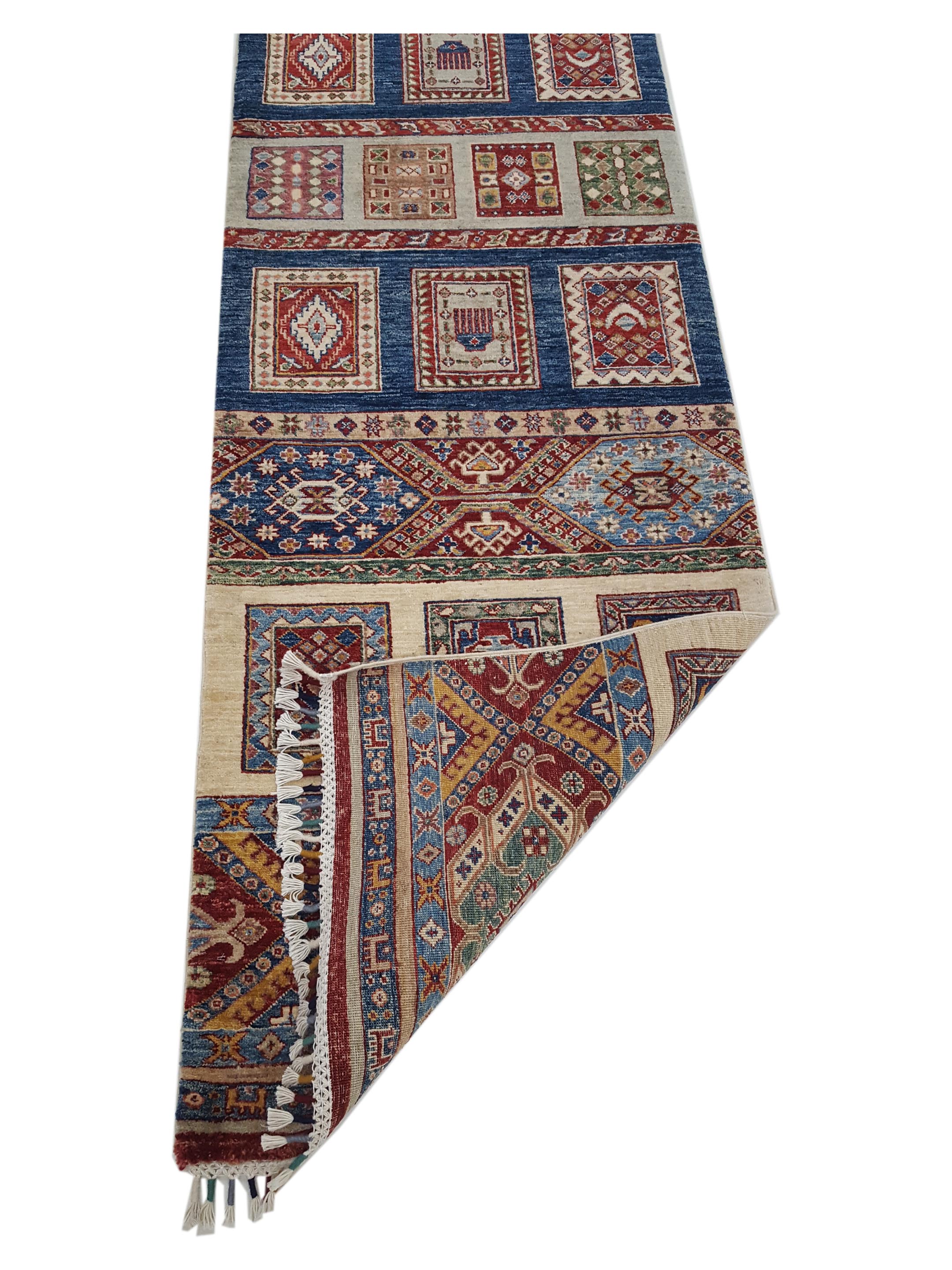 Khorgeen Hand Knotted Multi 3x10 - Image 3 of 6