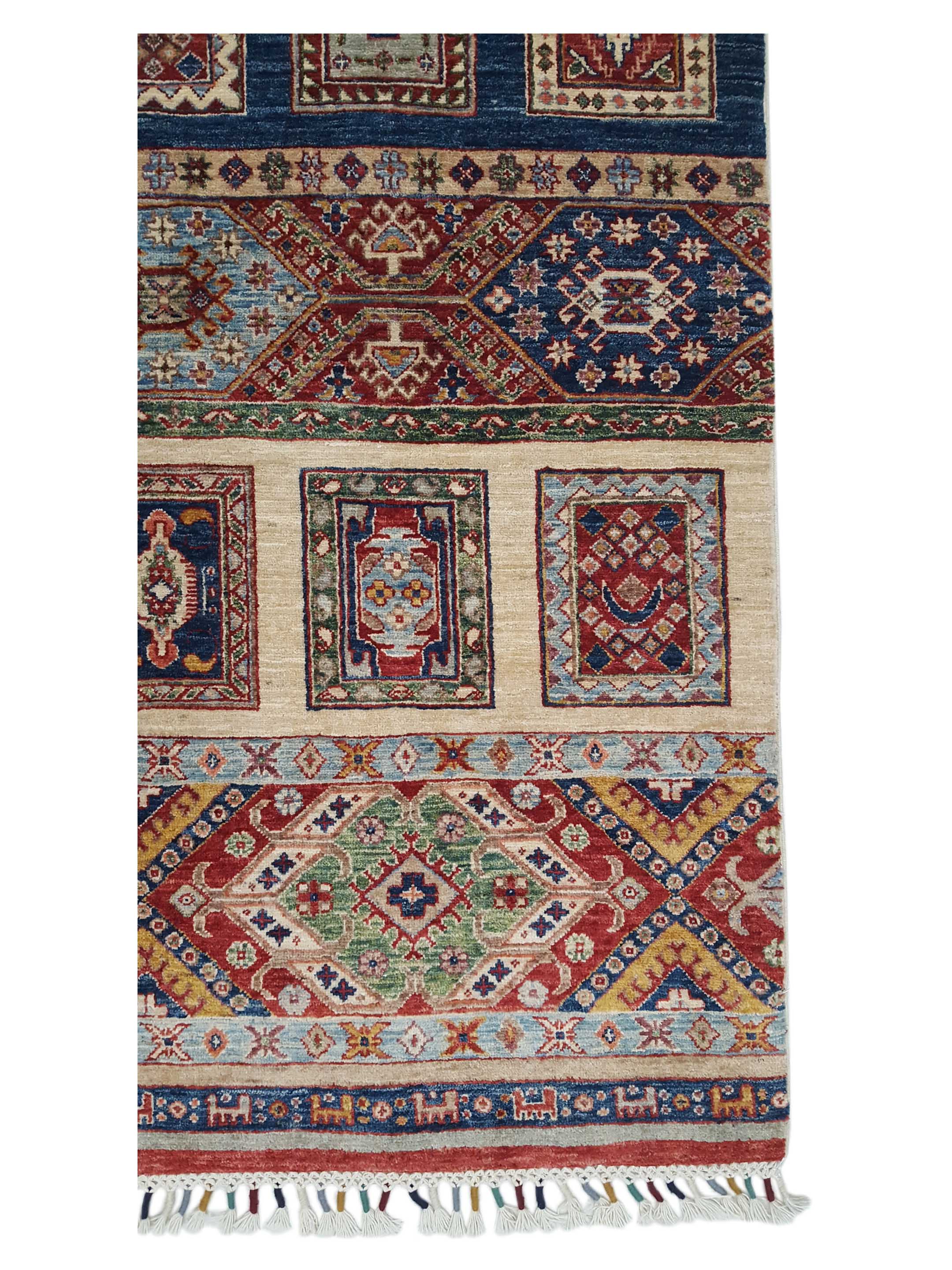 Khorgeen Hand Knotted Multi 3x10 - Image 4 of 6