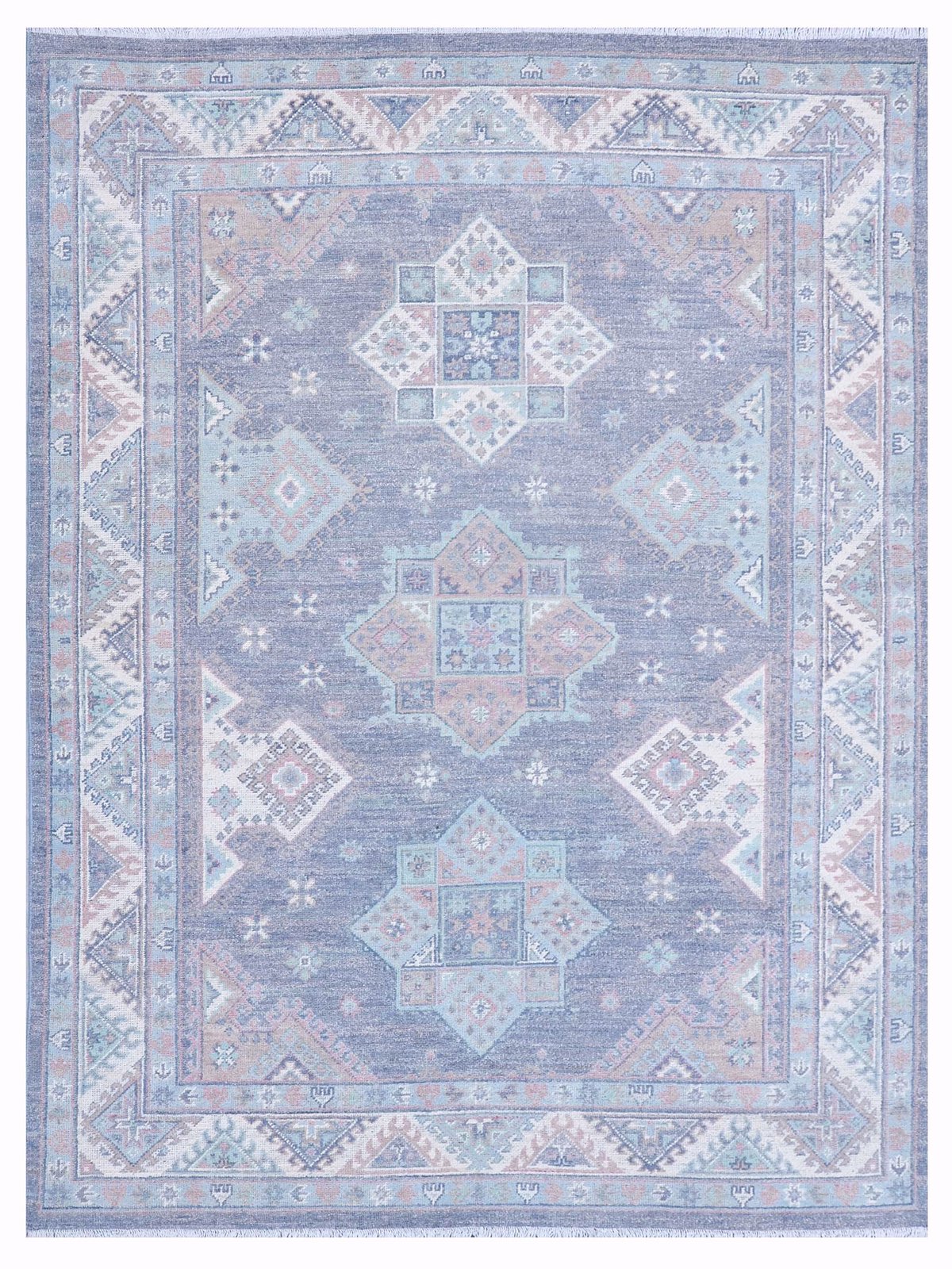 Ushak Hand Knotted Grey 8x10