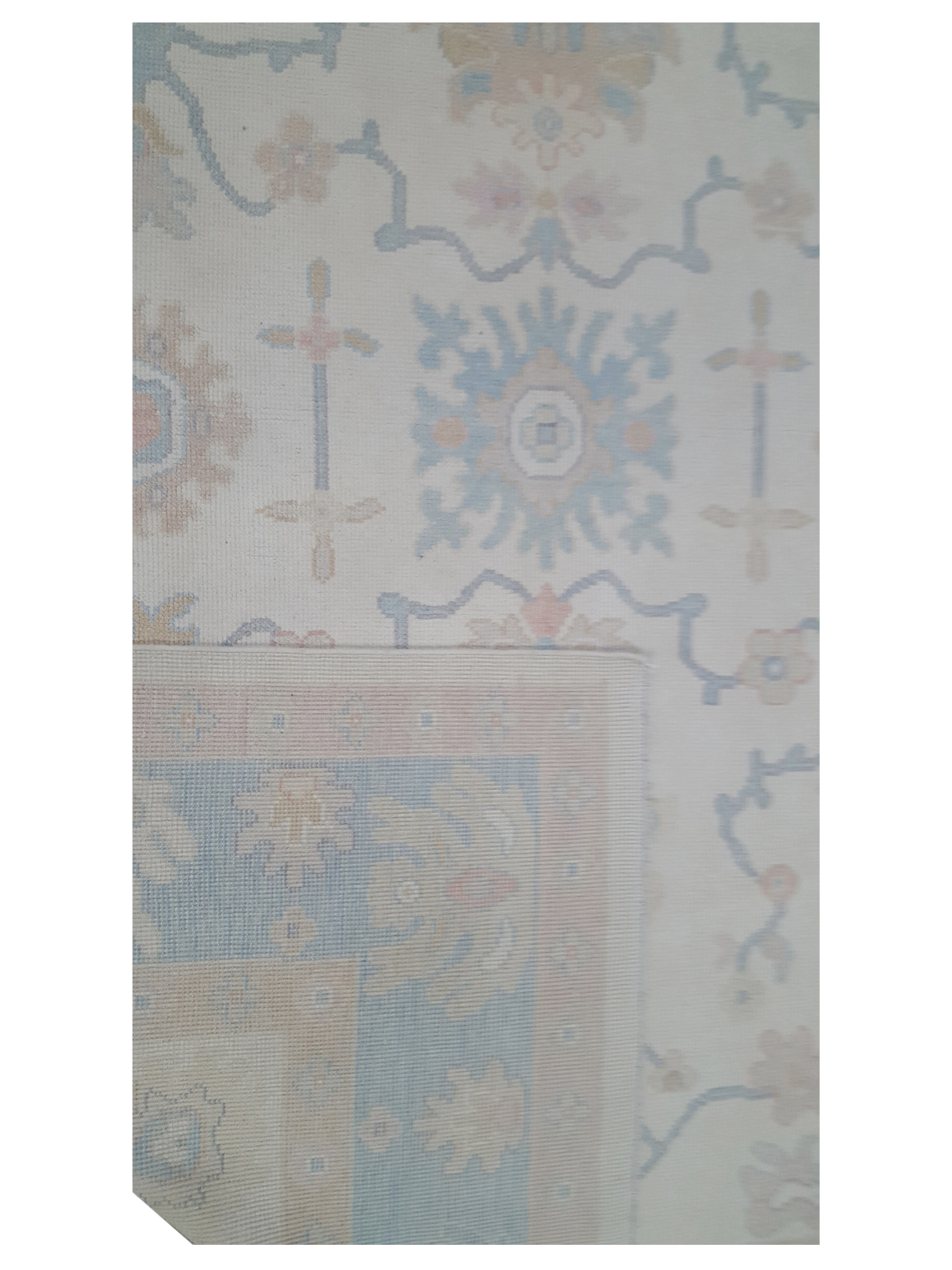 Ushak Hand Knotted Ivory 9x12 - Image 4 of 4