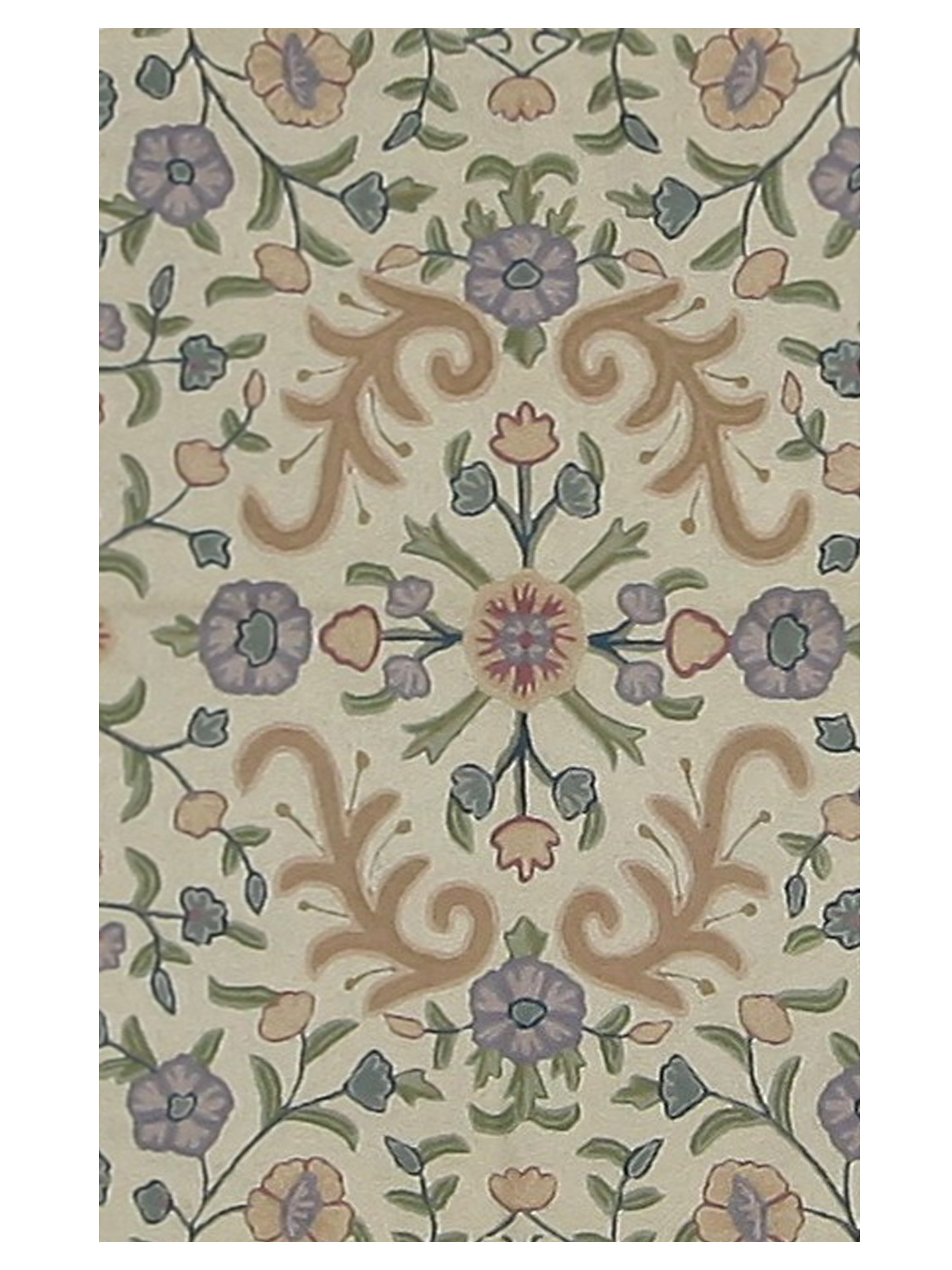 Chainstich Flatweave Ivory 4x6 - Image 4 of 5