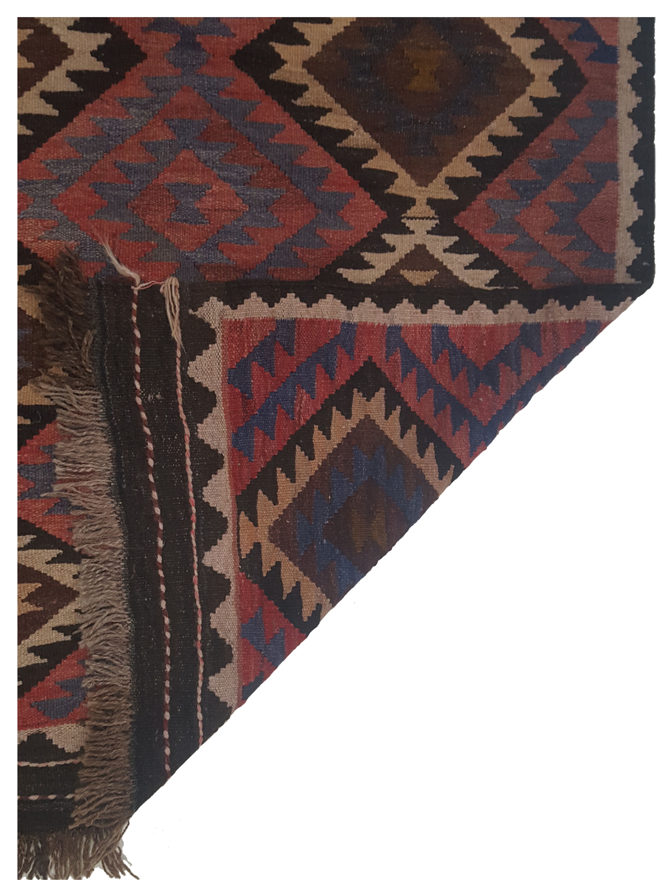 Kilim Maimana Flatweave Brown 3x6 - Image 5 of 5