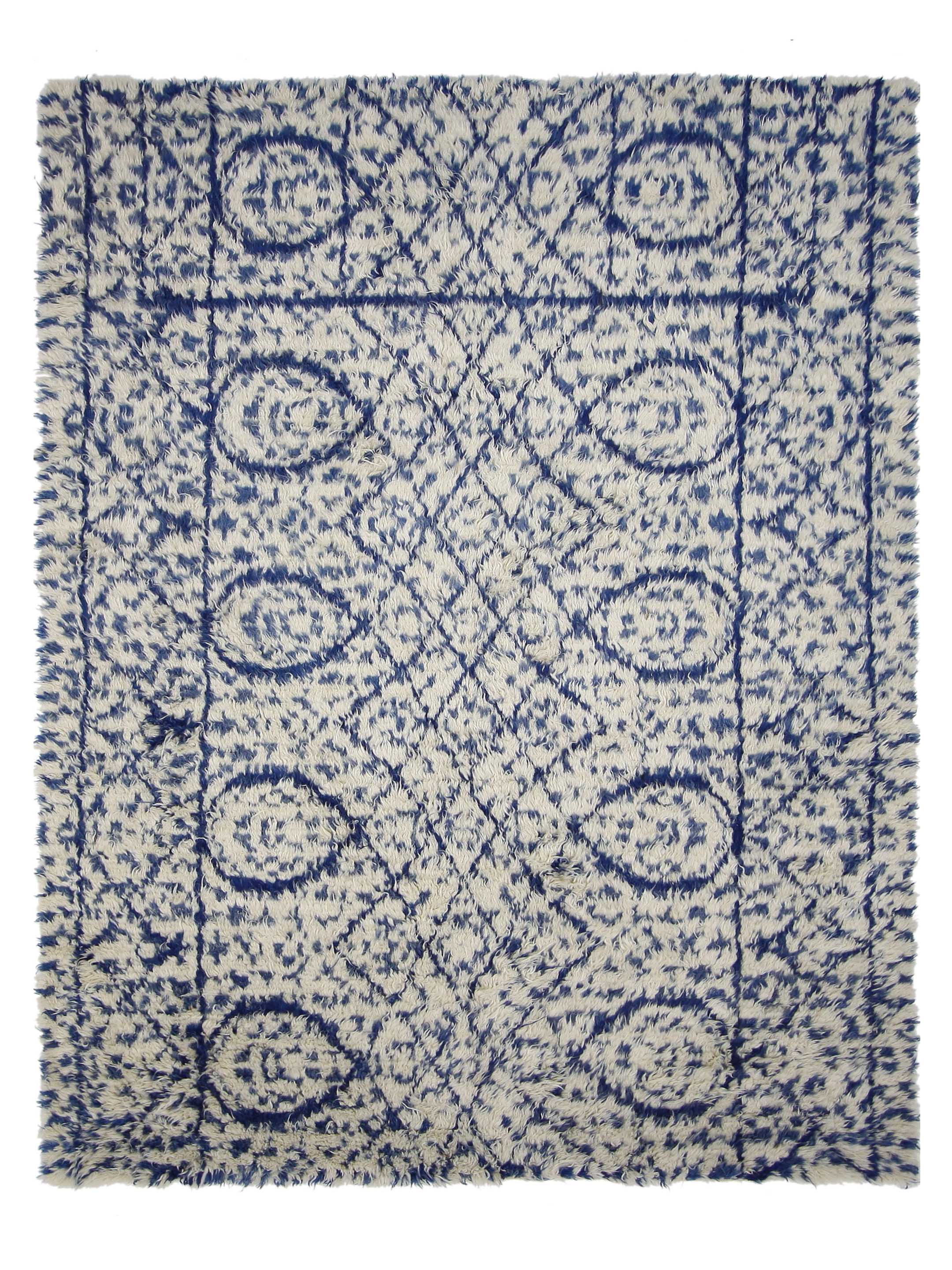 Moroccan Hand Knotted Blue - Image 6 of 6
